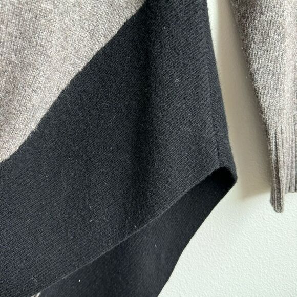 Eileen Fisher Sweater Yak Wool Turtleneck Asymmetric Brown Size Medium Petite - Picture 5 of 6
